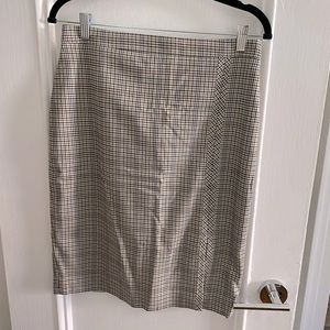 Ann Taylor Houndstooth Pencil Skirt with Slit